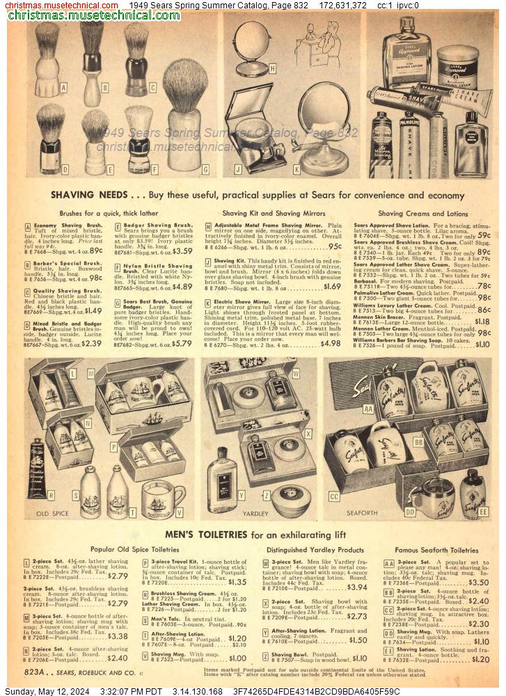 1949 Sears Spring Summer Catalog, Page 832