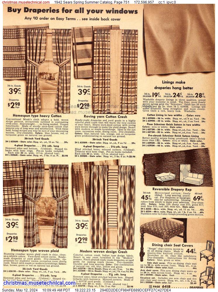 1942 Sears Spring Summer Catalog, Page 751