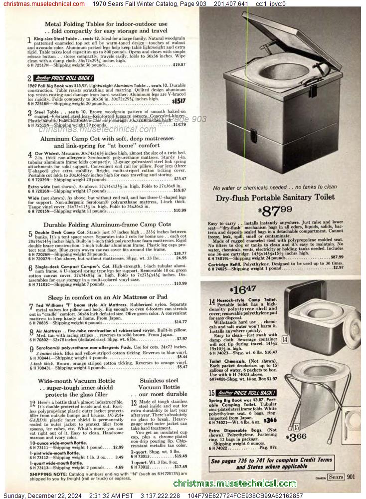 1970 Sears Fall Winter Catalog, Page 903