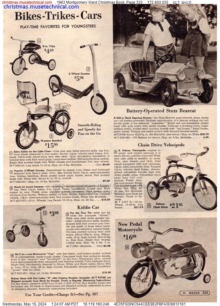 1963 Montgomery Ward Christmas Book, Page 333