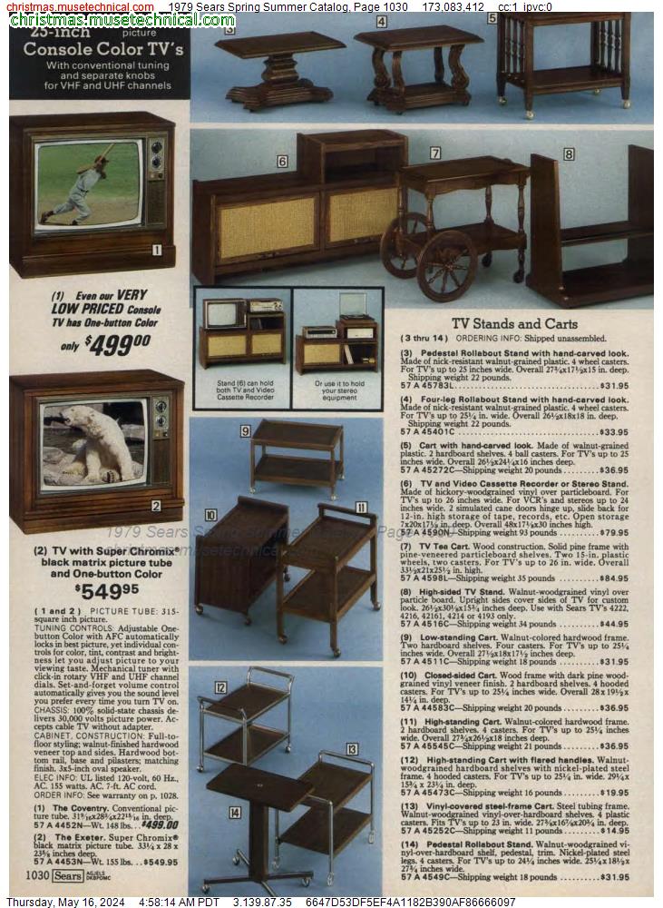 1979 Sears Spring Summer Catalog, Page 1030