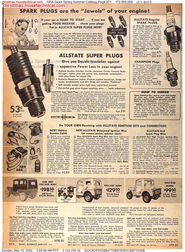 1955 Sears Spring Summer Catalog, Page 971