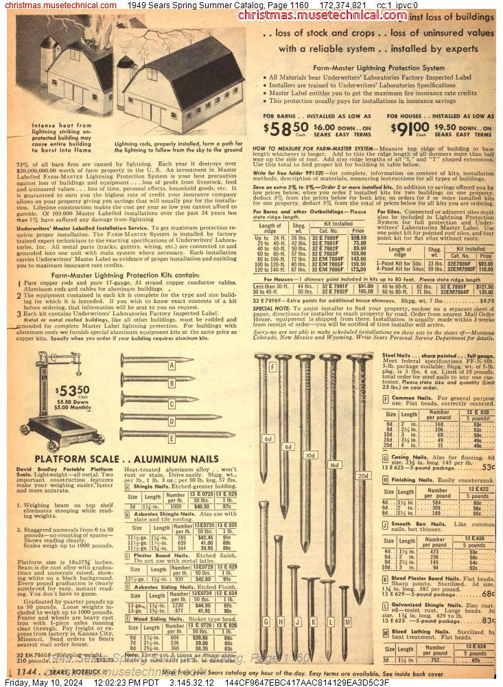 1949 Sears Spring Summer Catalog, Page 1160