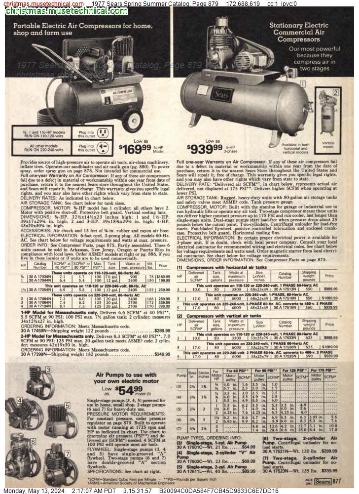 1977 Sears Spring Summer Catalog, Page 879