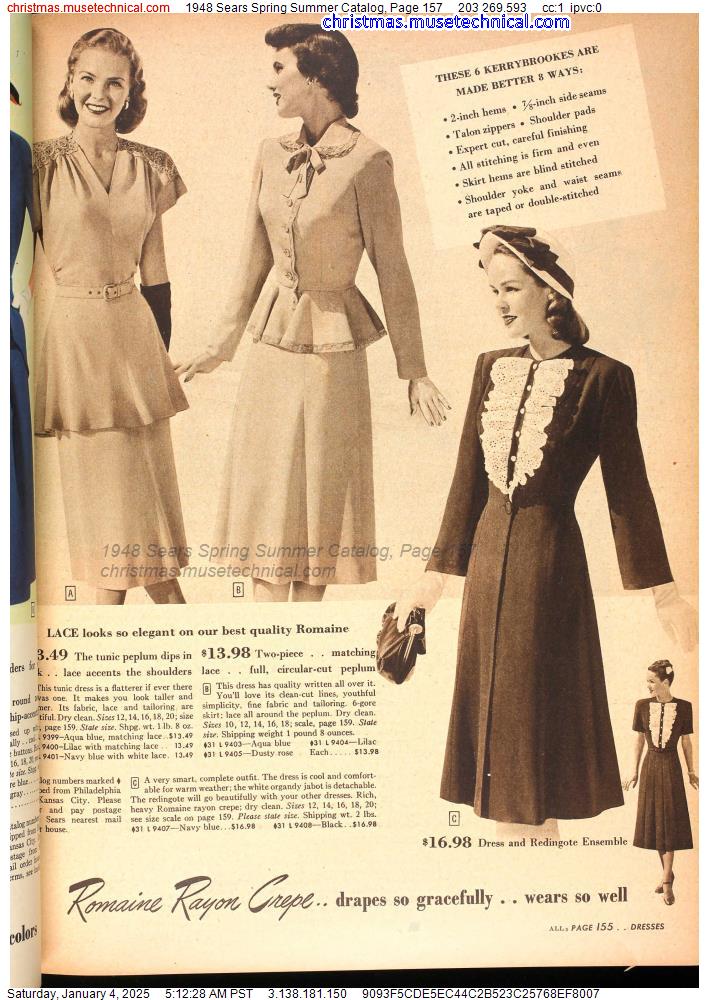 1948 Sears Spring Summer Catalog, Page 157