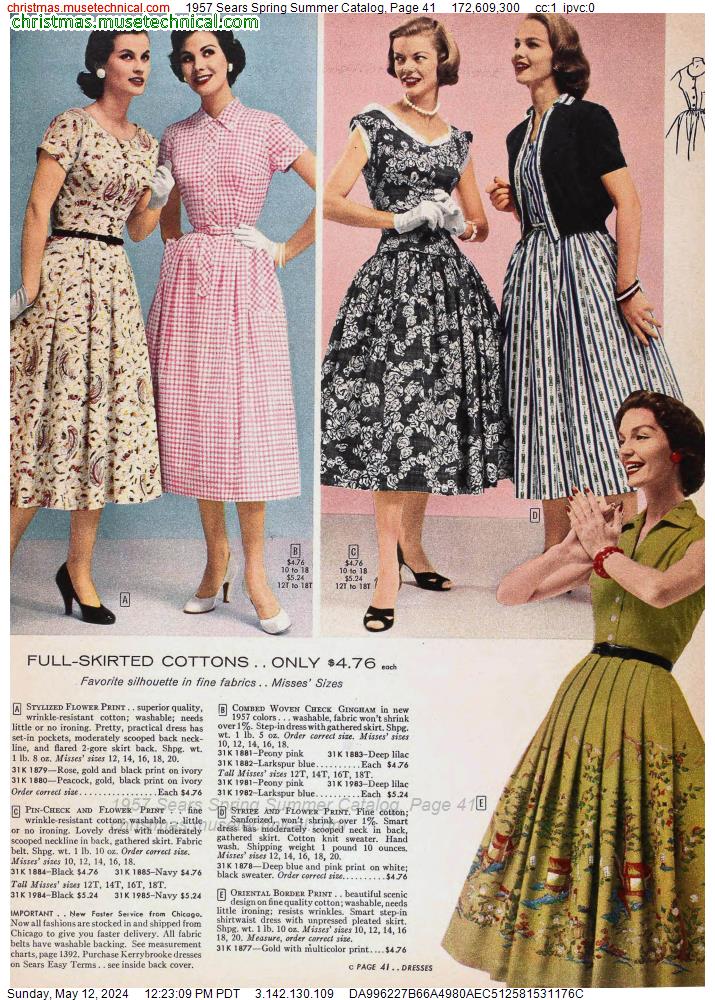 1957 Sears Spring Summer Catalog, Page 41