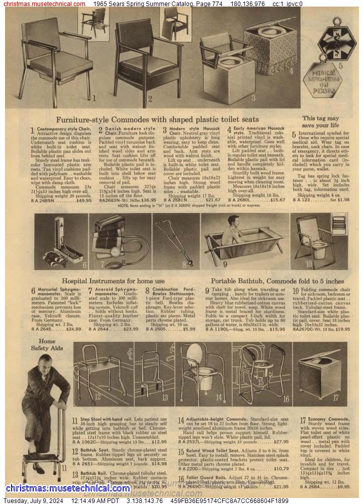 1965 Sears Spring Summer Catalog, Page 774