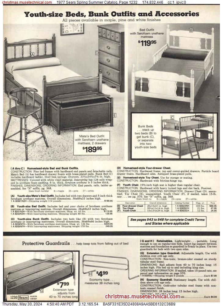 1977 Sears Spring Summer Catalog, Page 1232