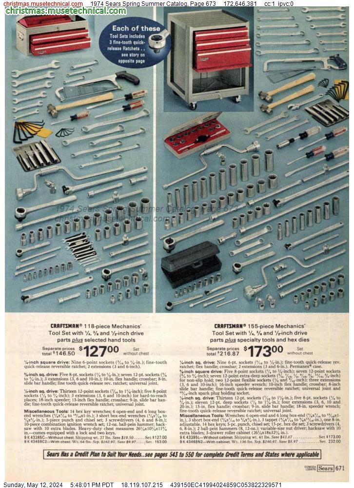 1974 Sears Spring Summer Catalog, Page 673