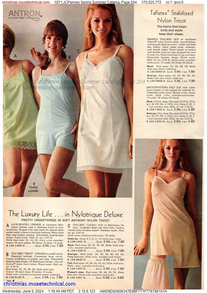 1971 JCPenney Spring Summer Catalog, Page 204