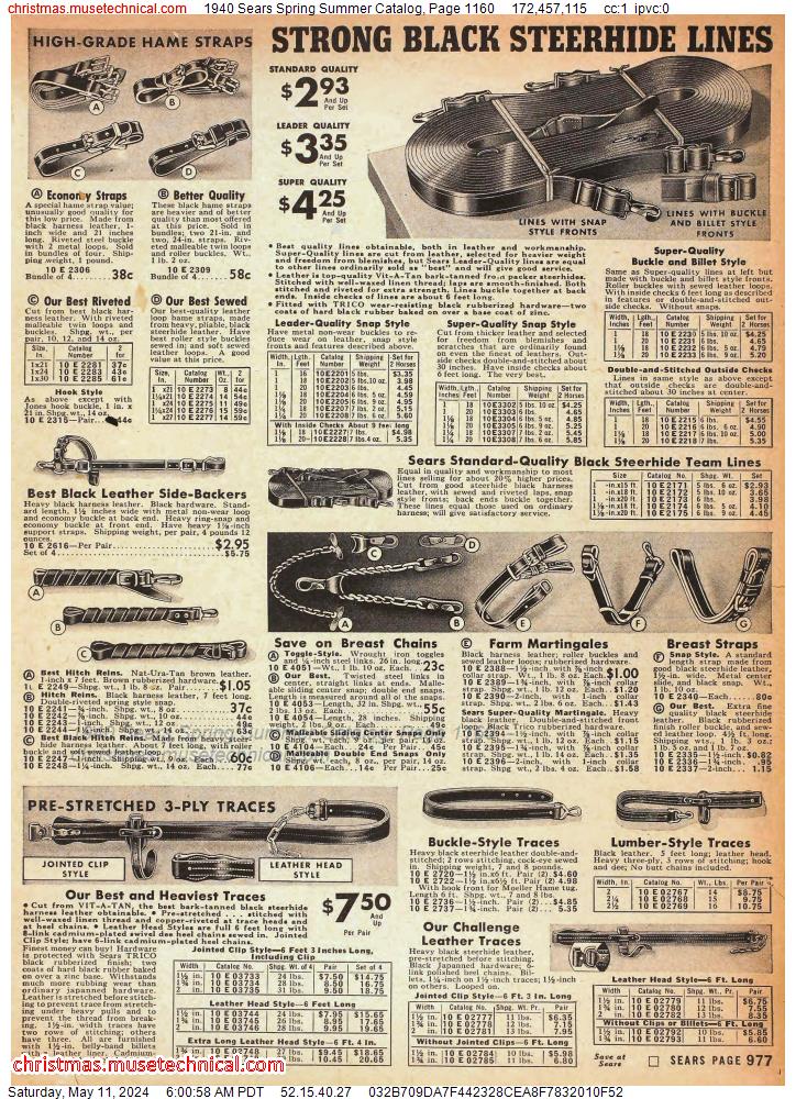 1940 Sears Spring Summer Catalog, Page 1160