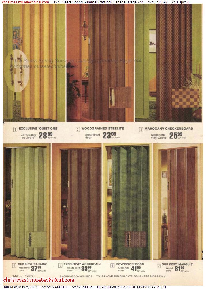 1975 Sears Spring Summer Catalog (Canada), Page 744