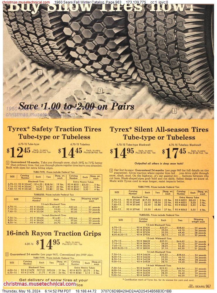 1960 Sears Fall Winter Catalog, Page 963