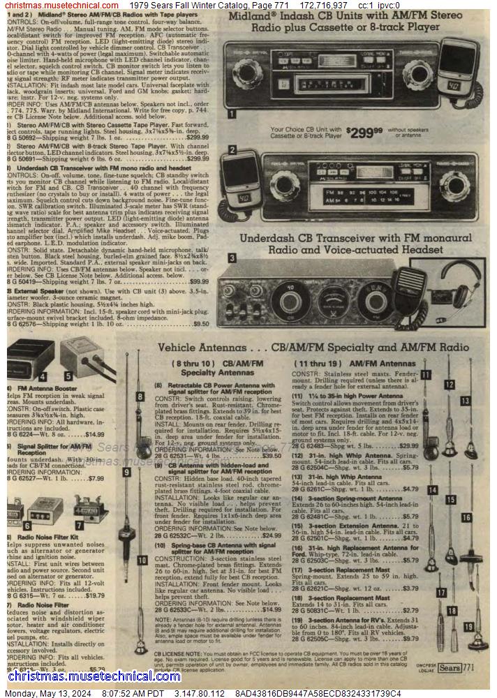 1979 Sears Fall Winter Catalog, Page 771