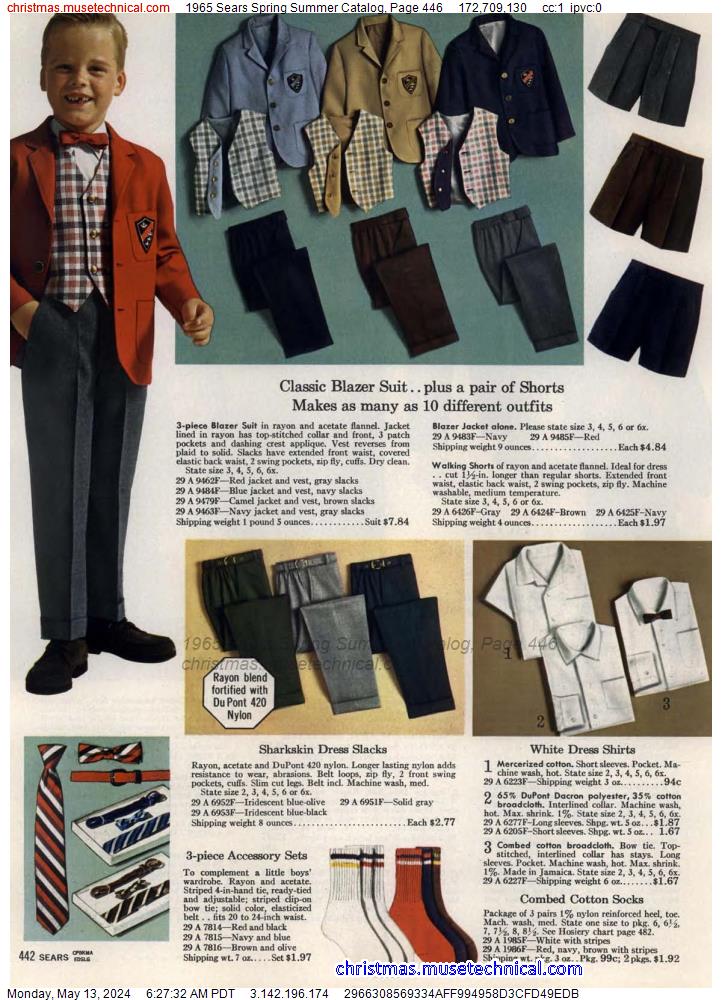 1965 Sears Spring Summer Catalog, Page 446