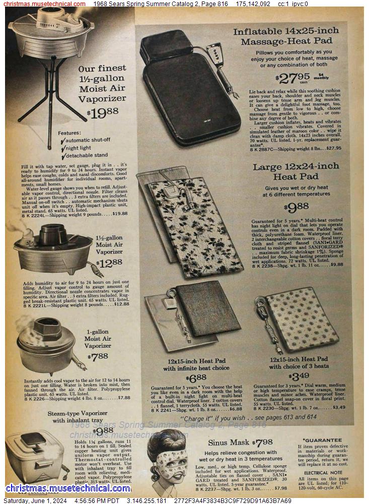 1968 Sears Spring Summer Catalog 2, Page 816