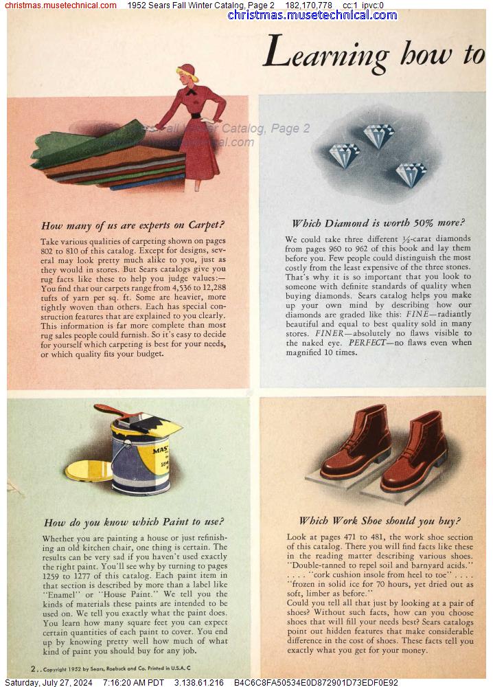 1952 Sears Fall Winter Catalog, Page 2