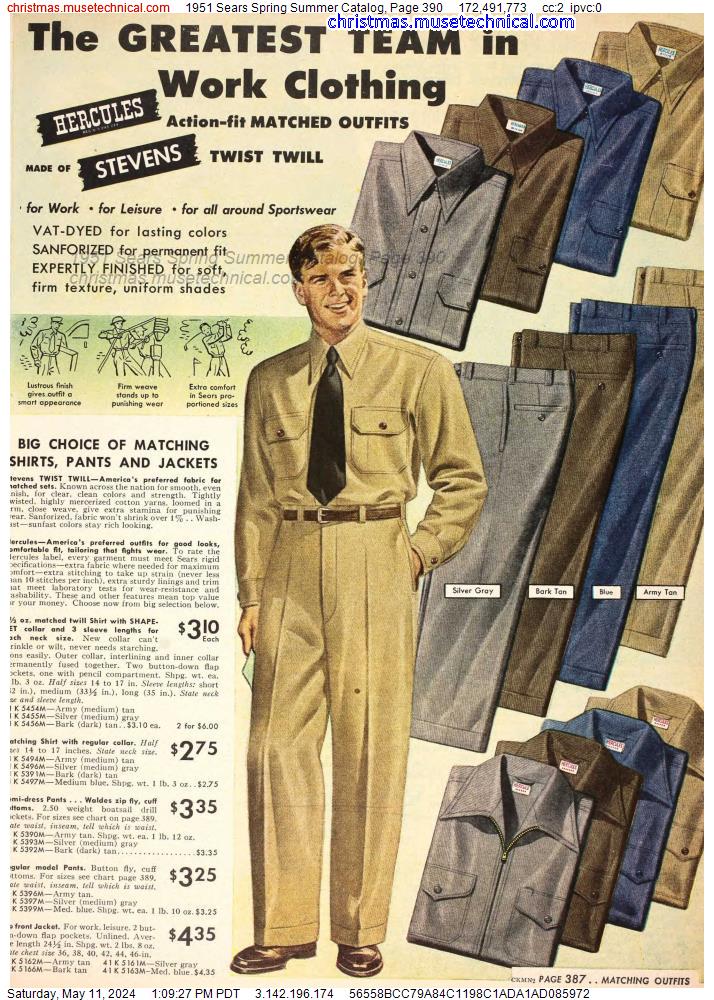 1951 Sears Spring Summer Catalog, Page 390