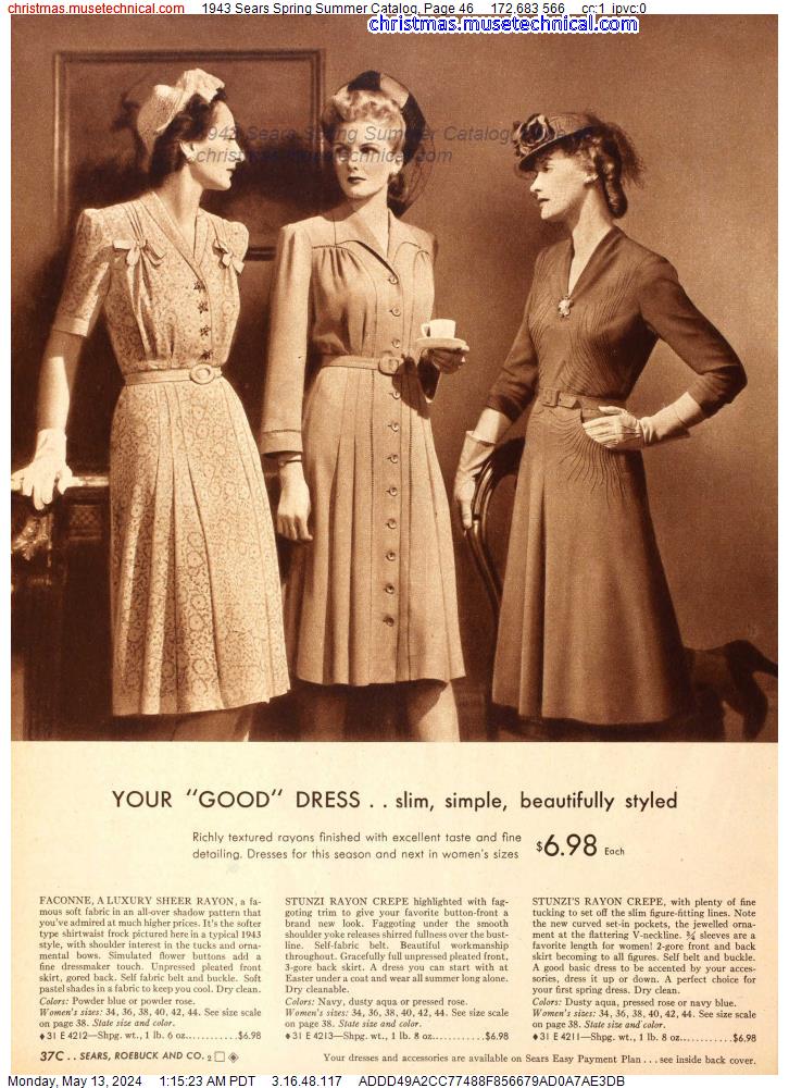 1943 Sears Spring Summer Catalog, Page 46