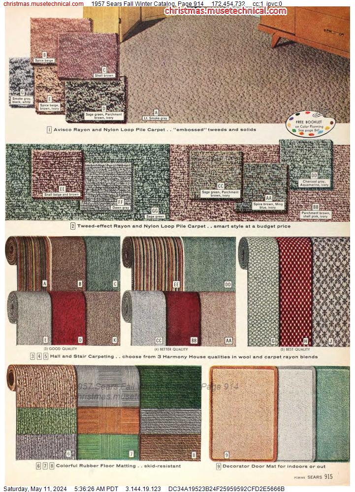 1957 Sears Fall Winter Catalog, Page 914