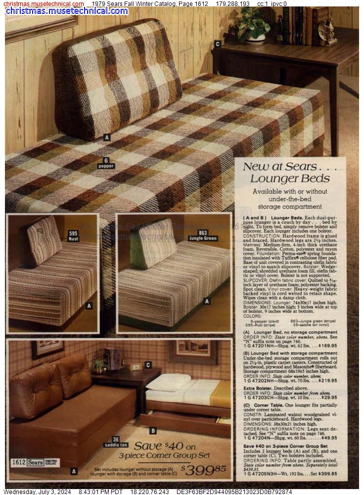 1979 Sears Fall Winter Catalog, Page 1612