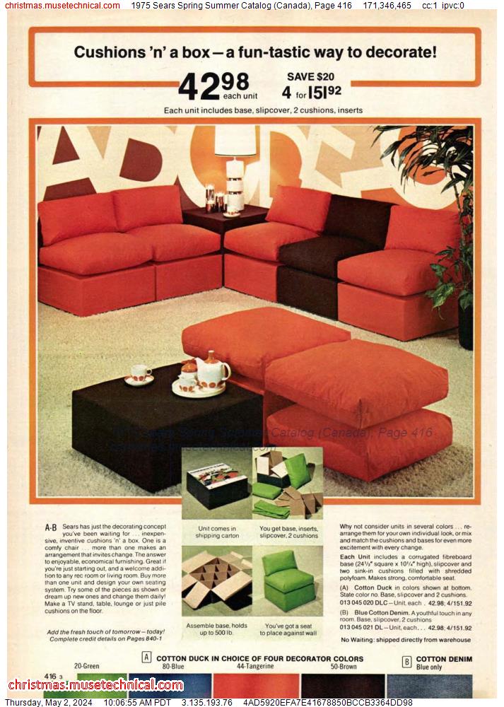 1975 Sears Spring Summer Catalog (Canada), Page 416