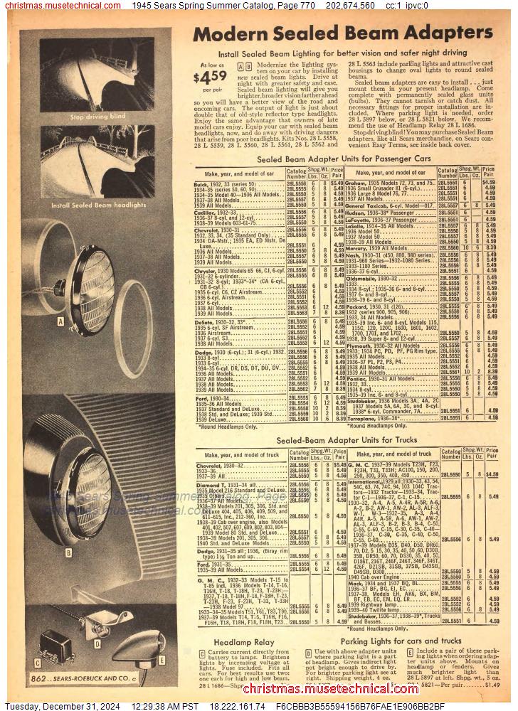 1945 Sears Spring Summer Catalog, Page 770