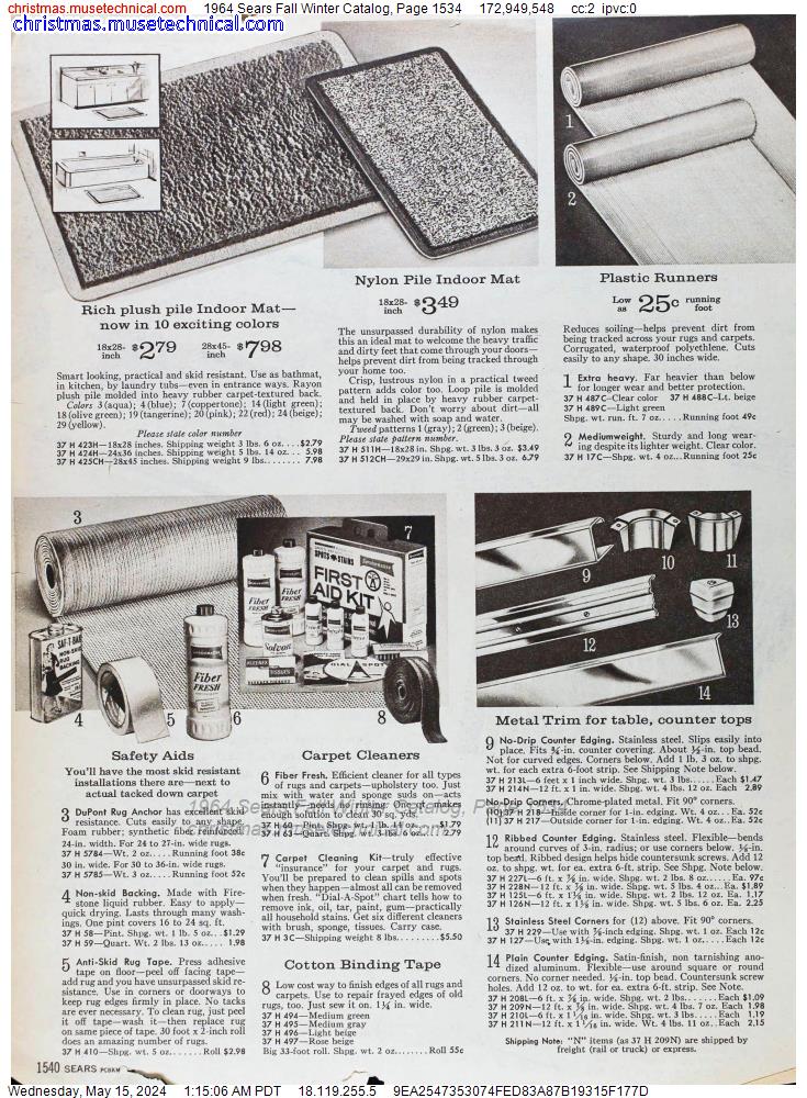1964 Sears Fall Winter Catalog, Page 1534