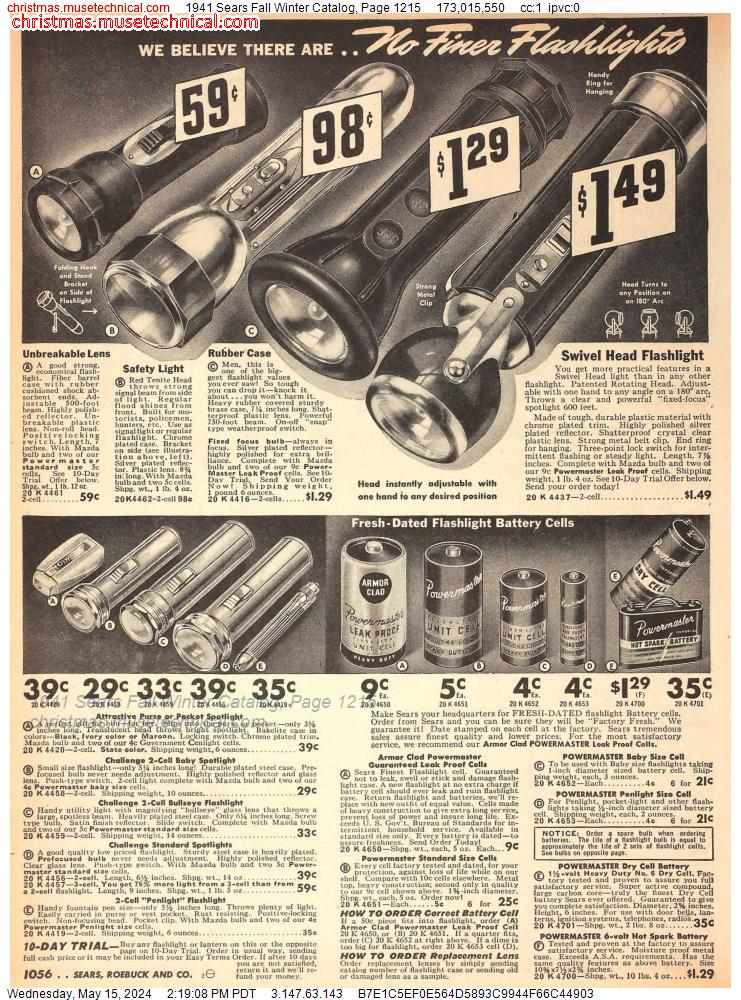 1941 Sears Fall Winter Catalog, Page 1215