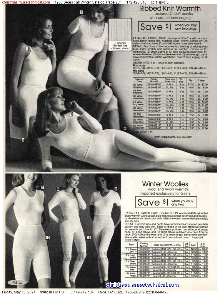 1983 Sears Fall Winter Catalog, Page 234