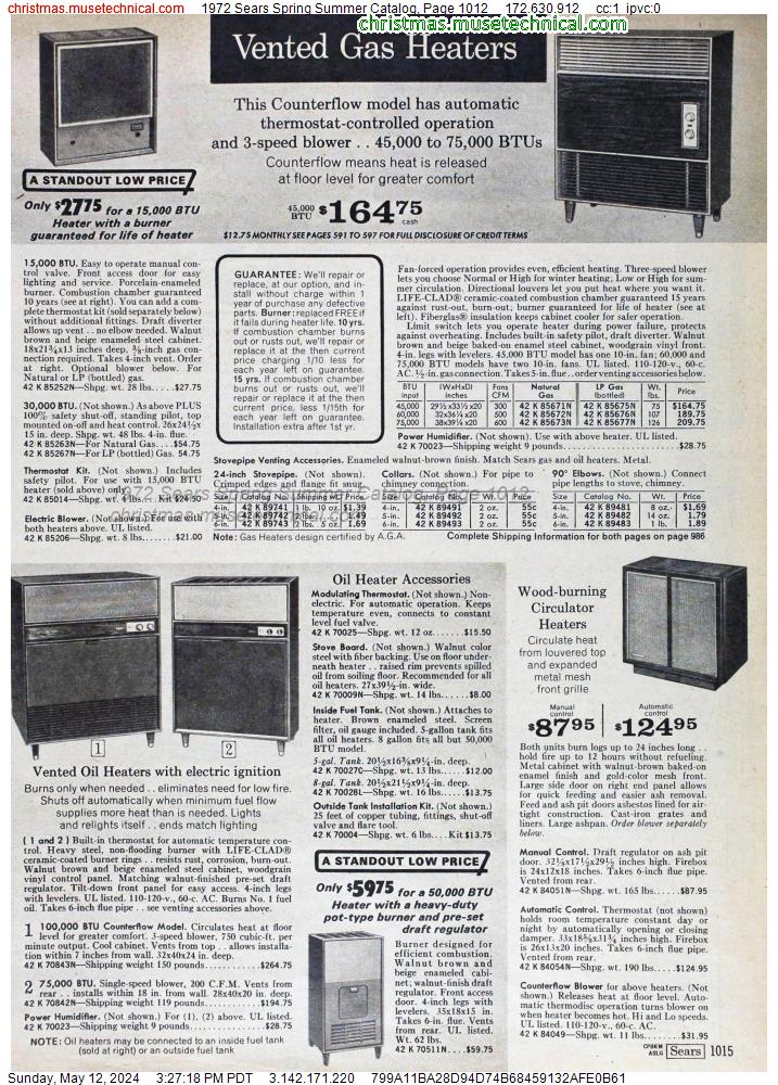 1972 Sears Spring Summer Catalog, Page 1012