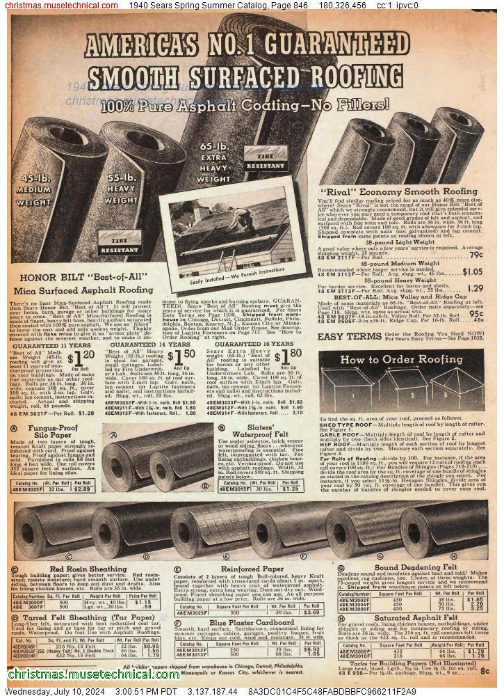 1940 Sears Spring Summer Catalog, Page 846