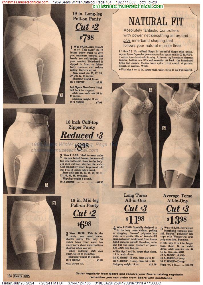 1969 Sears Winter Catalog, Page 164
