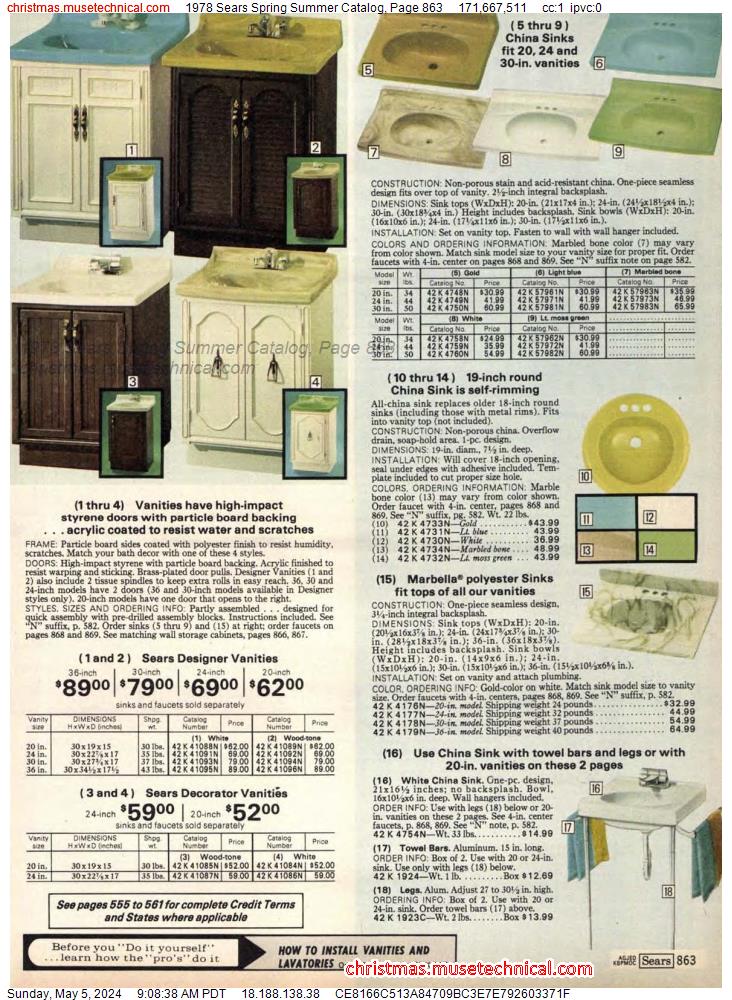 1978 Sears Spring Summer Catalog, Page 863