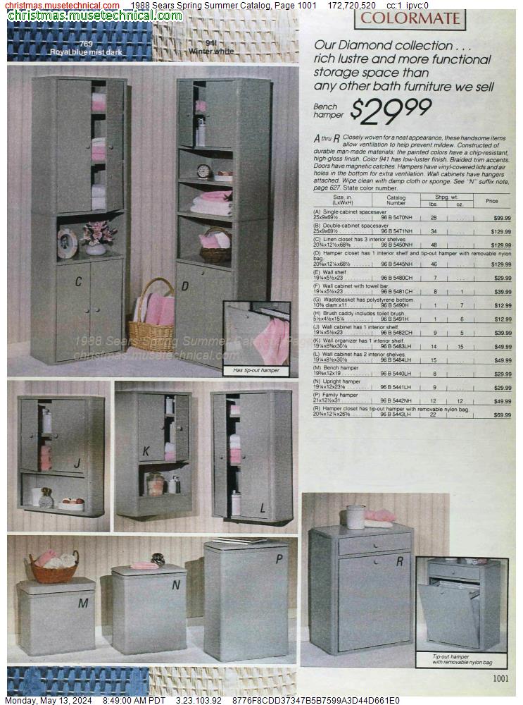 1988 Sears Spring Summer Catalog, Page 1001