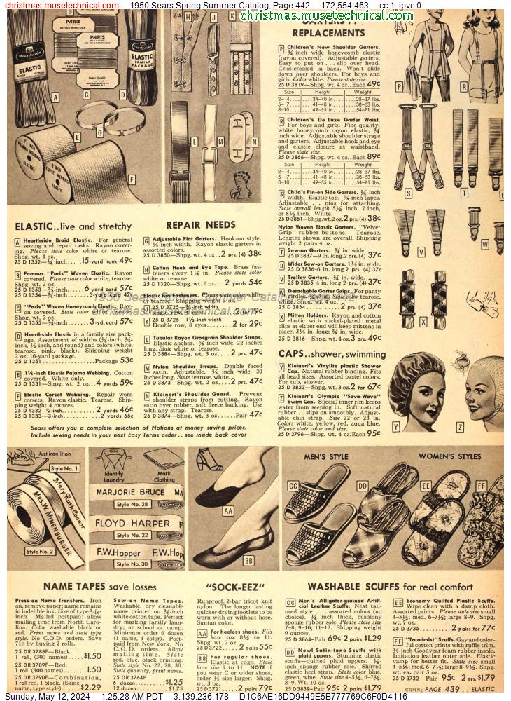 1950 Sears Spring Summer Catalog, Page 442