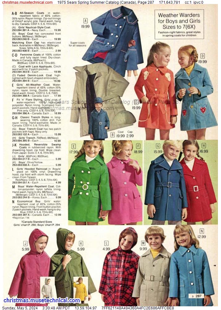 1975 Sears Spring Summer Catalog (Canada), Page 287