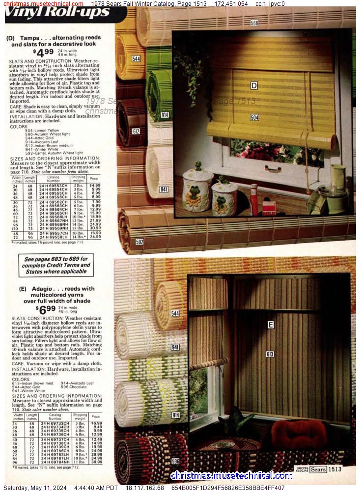 1978 Sears Fall Winter Catalog, Page 1513