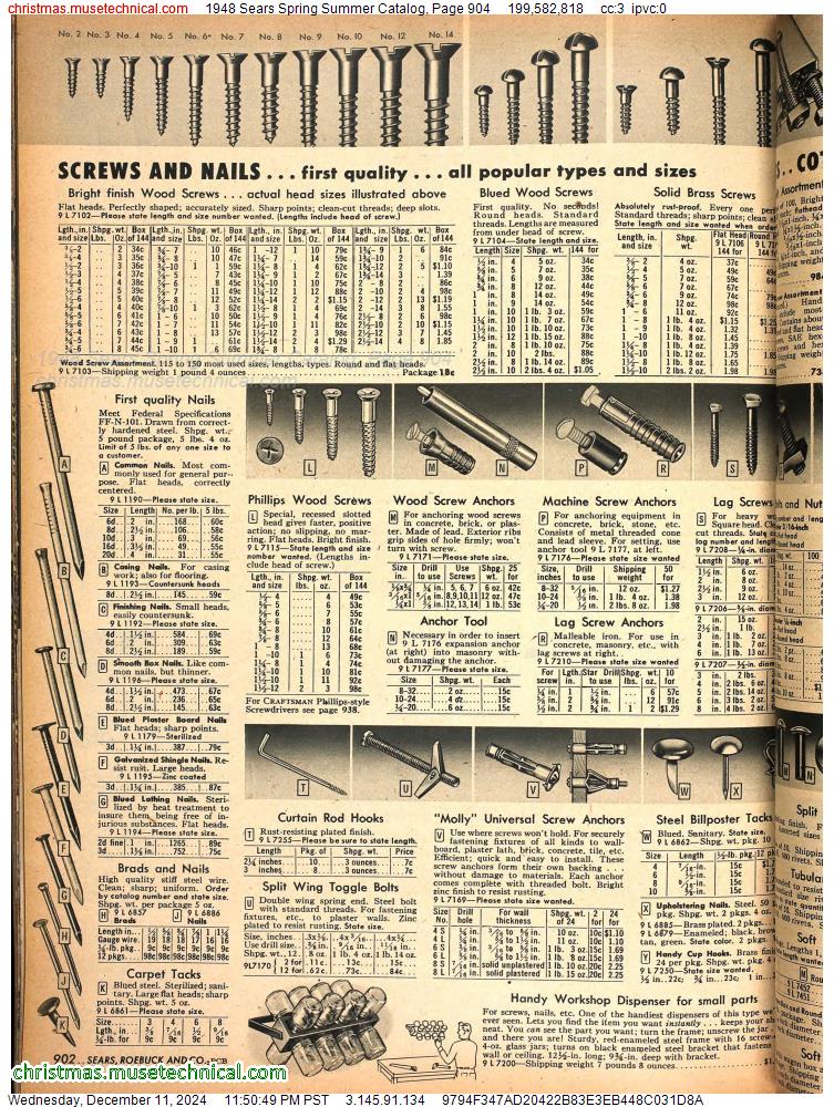 1948 Sears Spring Summer Catalog, Page 904