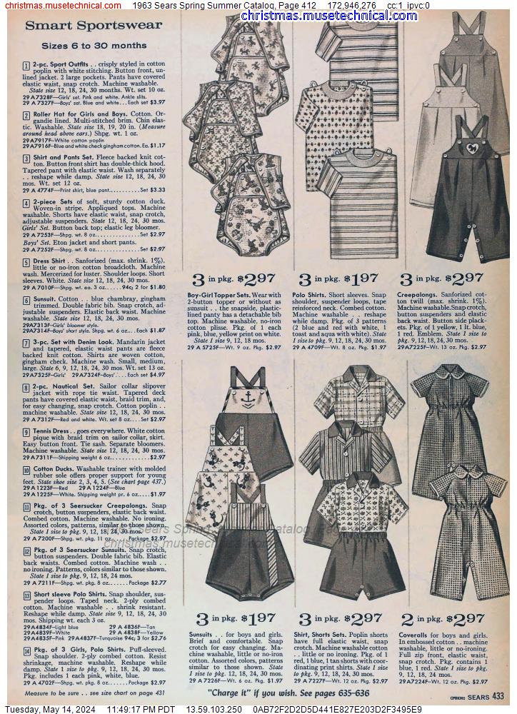 1963 Sears Spring Summer Catalog, Page 412