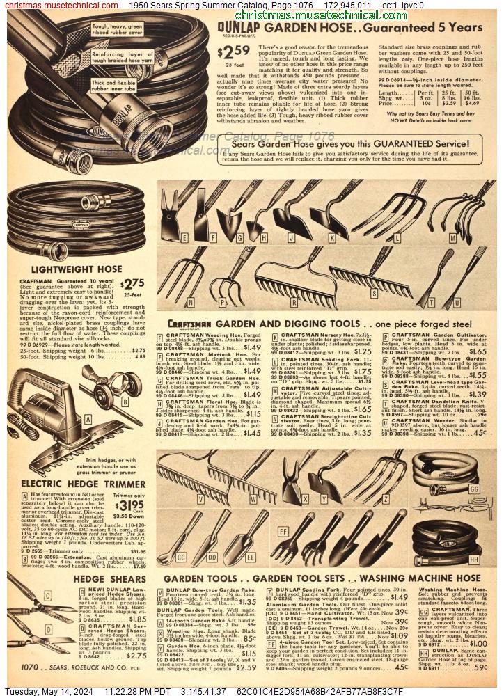 1950 Sears Spring Summer Catalog, Page 1076
