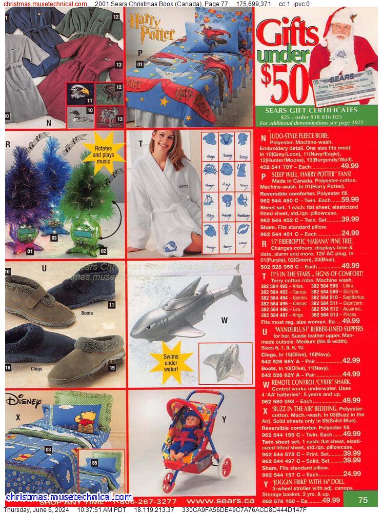 2001 Sears Christmas Book (Canada), Page 77