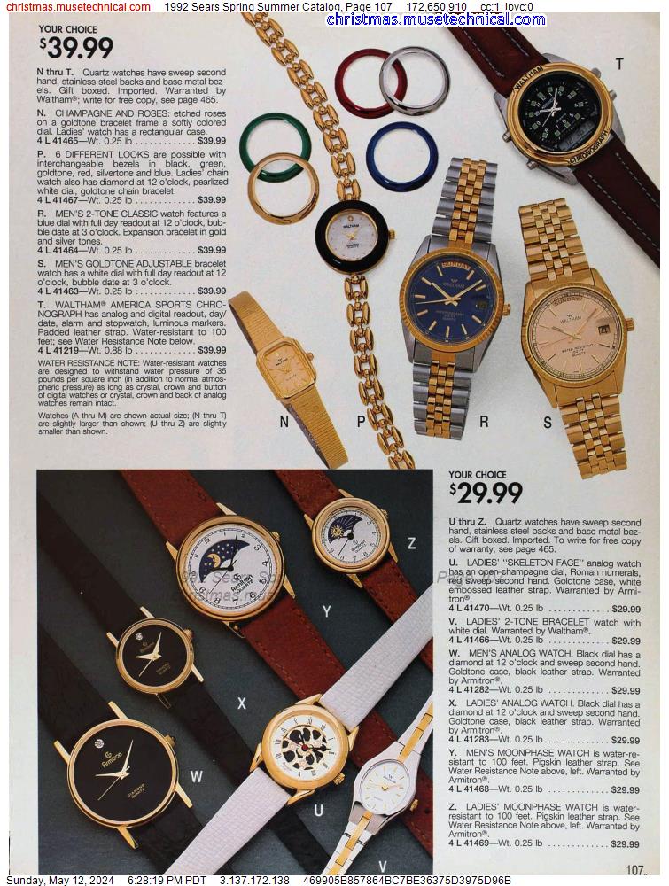 1992 Sears Spring Summer Catalog, Page 107