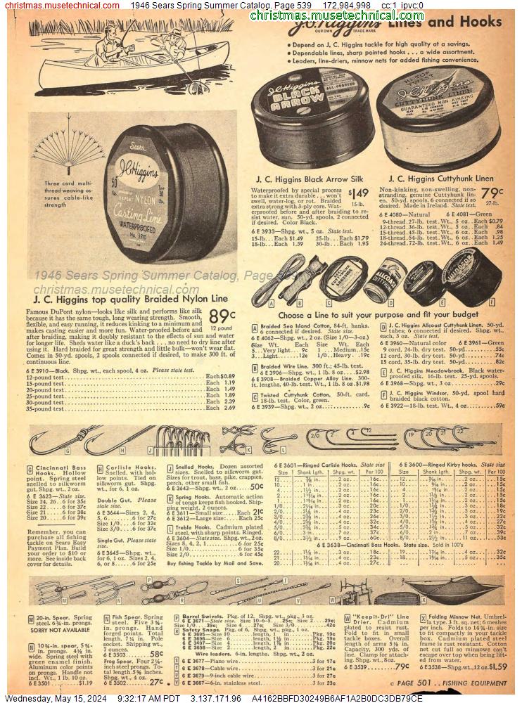 1946 Sears Spring Summer Catalog, Page 539