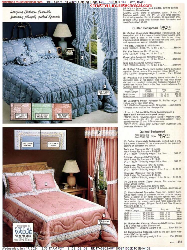 1983 Sears Fall Winter Catalog, Page 1489