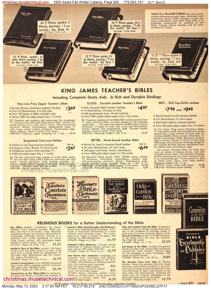 1950 Sears Fall Winter Catalog, Page 892