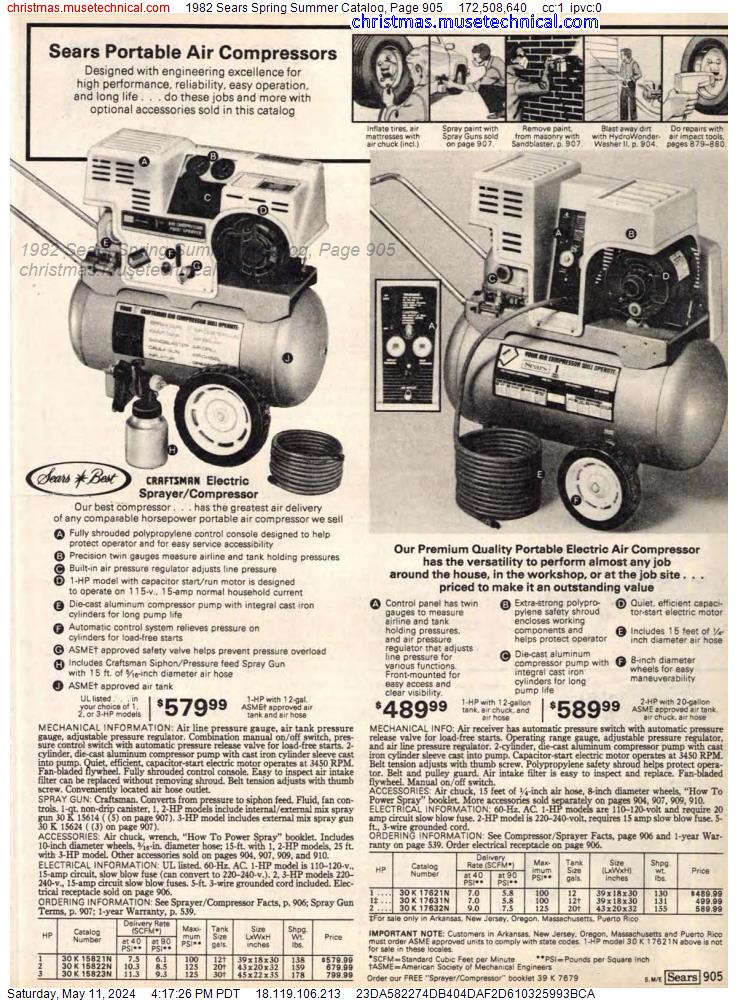 1982 Sears Spring Summer Catalog, Page 905