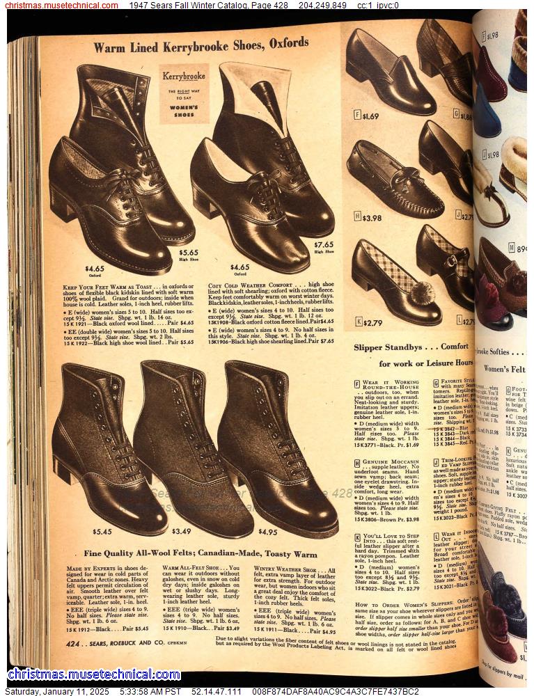 1947 Sears Fall Winter Catalog, Page 428