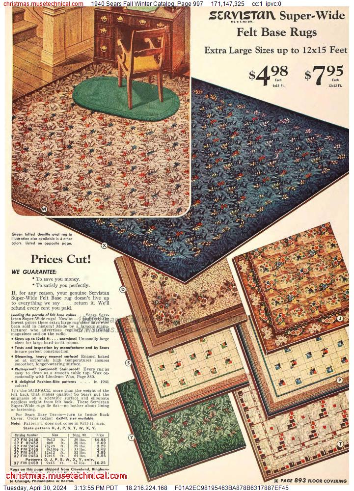 1940 Sears Fall Winter Catalog, Page 997