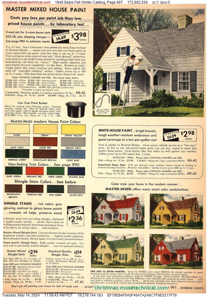 1949 Sears Fall Winter Catalog, Page 997